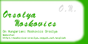 orsolya moskovics business card